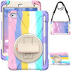 Shockproof Colorful Silicone + PC Protective Case with Holder & Shoulder Strap & Hand Strap, For iPad Mini (2019), For iPad 10.2 (2020), For iPad Air 2022 / 2020 10.9, For iPad 9.7 (2018)