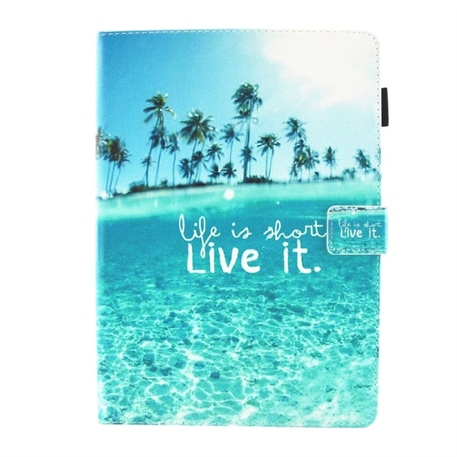 For iPad 10.2 inch Coloured Drawing Pattern Horizontal Flip Leather Case with Holder & Card Slots & Photo Frame