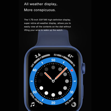 DW35PRO 1.75 inch Color Screen IPX7 Waterproof Smart Watch, Support Bluetooth Answer & Reject / Sleep Monitoring / Heart Rate Monitoring, Style: Silicone Strap, Silicone Strap(Red), Silicone Strap(White), Silicone Strap(Pink), Silicone Strap(Blue)     ...