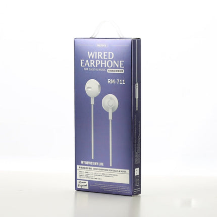 REMAX RM-711 Music Wired Earphone with MIC & Support Hands-free