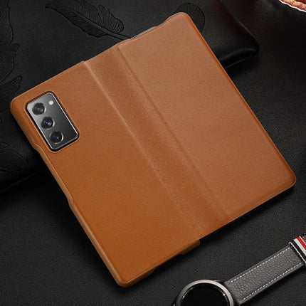 For Samsung Galaxy Z Fold2 5G Exclusive Series Cowhide Texture Horizontal Flip Leather Case