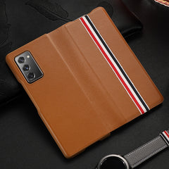 For Samsung Galaxy Z Fold2 5G Exclusive Series Cowhide Texture Horizontal Flip Leather Case