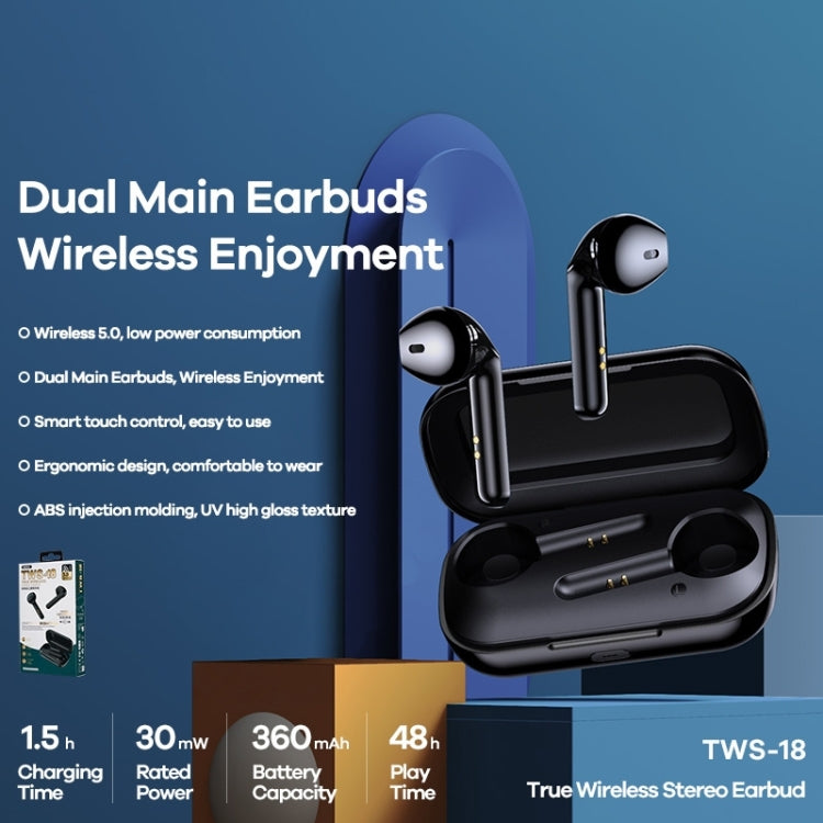 Remax TWS-18 Bluetooth 5.0 True Wireless Stereo Bluetooth Earphone