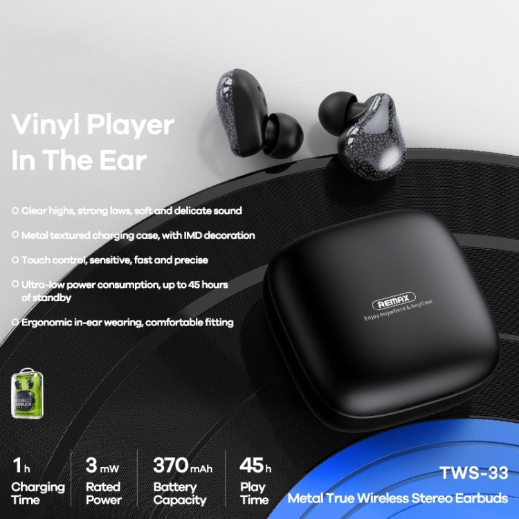 Remax TWS-33 Bluetooth 5.0 True Wireless Stereo Music Bluetooth Earphone