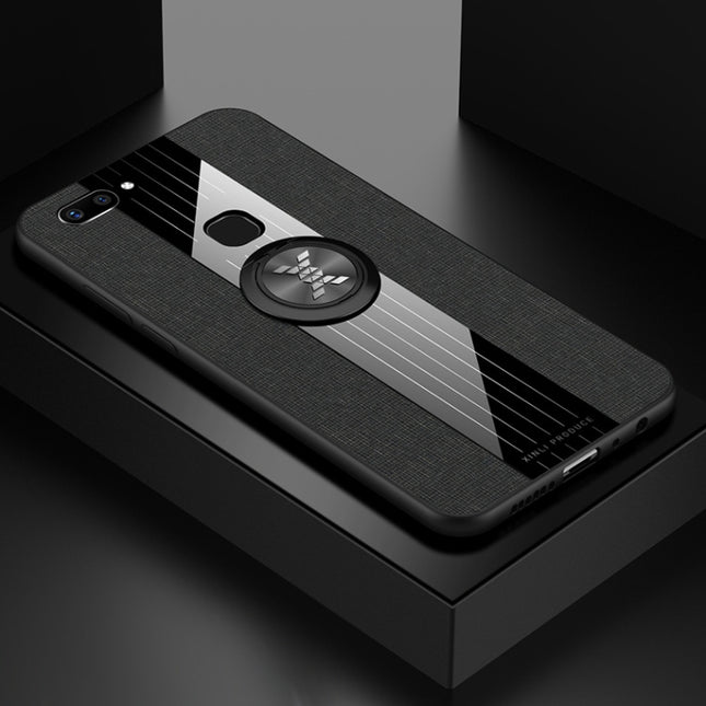 XINLI Stitching Cloth Textue Shockproof TPU Protective Case with Ring Holder, For Vivo X20, For Vivo X21, For Vivo X21i, For Vivo X21UD