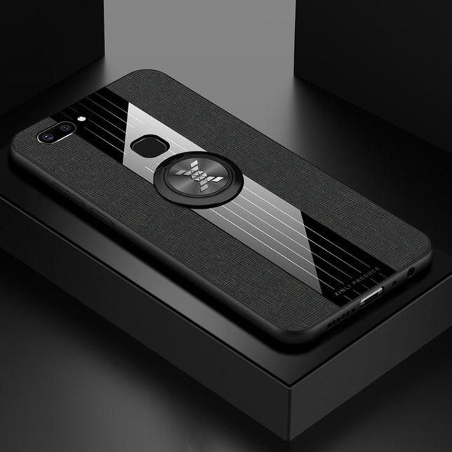 XINLI Stitching Cloth Textue Shockproof TPU Protective Case with Ring Holder, For Vivo X20, For Vivo X21, For Vivo X21i, For Vivo X21UD