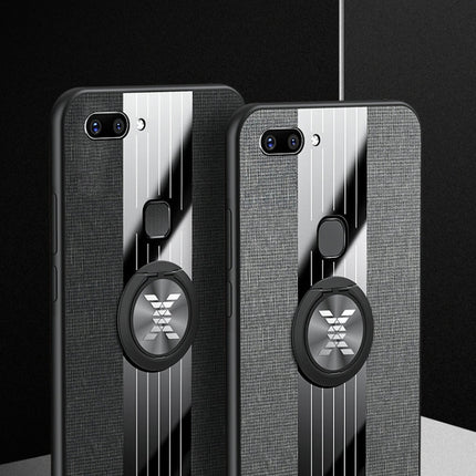 XINLI Stitching Cloth Textue Shockproof TPU Protective Case with Ring Holder, For Vivo X20, For Vivo X21, For Vivo X21i, For Vivo X21UD