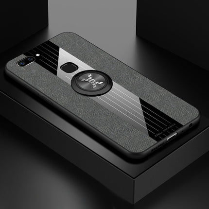 XINLI Stitching Cloth Textue Shockproof TPU Protective Case with Ring Holder, For Vivo X20, For Vivo X21, For Vivo X21i, For Vivo X21UD