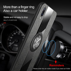 XINLI Stitching Cloth Textue Shockproof TPU Protective Case with Ring Holder, For Vivo X23 Symphony Edition