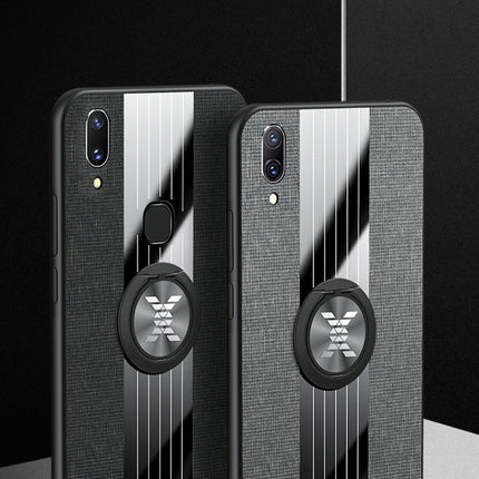 XINLI Stitching Cloth Textue Shockproof TPU Protective Case with Ring Holder, For Vivo X23 Symphony Edition