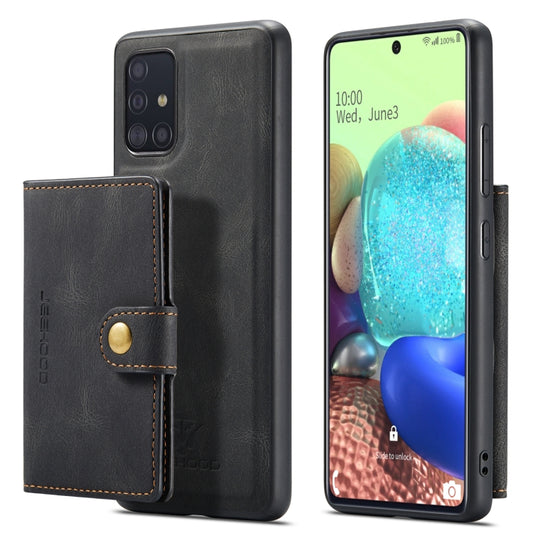 JEEHOOD Retro Magnetic Detachable Protective Case with Wallet & Card Slot & Holder, For Samsung Galaxy A71 5G