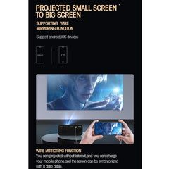 T500 1920x1080P 80 Lumens Portable Home Theater LED HD Digital Projector, Without Remote Control & Adaptor, With Remote Control & Adaptor