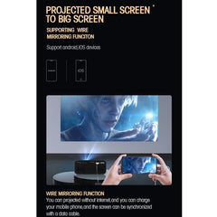 T500 1920x1080P 80 Lumens Portable Home Theater LED HD Digital Projector, Without Remote Control & Adaptor, With Remote Control & Adaptor