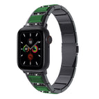 For Apple Watch Series 8&7 41mm / SE 2&6&SE&5&4 40mm / 3&2&1 38mm / Black+Green