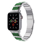For Apple Watch Series 8&7 41mm / SE 2&6&SE&5&4 40mm / 3&2&1 38mm / Silver+Green