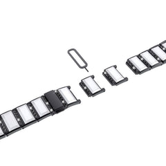 Stainless Steel Diamond Encrusted Replacement Watchbands, For Samsung Galaxy Watch 3 41mm, For Samsung Galaxy Watch 3 45mm