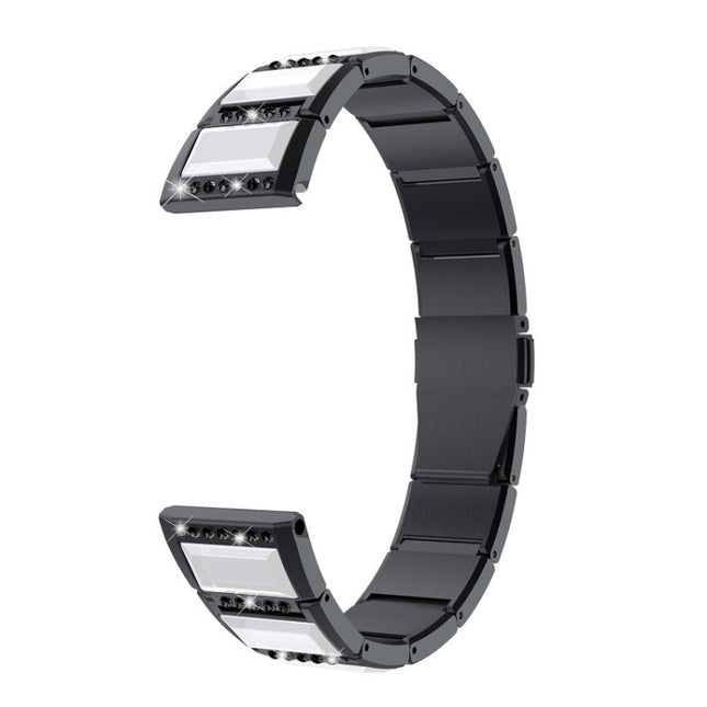 Stainless Steel Diamond Encrusted Replacement Watchbands, For Samsung Galaxy Watch 3 45mm, For Samsung Galaxy Watch Active2 44mm / Watch Active2 40mm / Watch Active, For Samsung Galaxy Watch 3 41mm