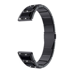 Stainless Steel Diamond Encrusted Replacement Watchbands, For Samsung Galaxy Watch 3 41mm, For Samsung Galaxy Watch 3 45mm