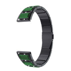 For Samsung Galaxy Watch Active2 44mm / Watch Active2 40mm / Watch Active / Black+Green
