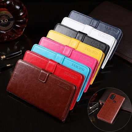 idewei Crazy Horse Texture Horizontal Flip Leather Case with Holder & Card Slots & Wallet, For Blackview A70, For Blackview A80 Plus, For Motorola Moto E7 Power