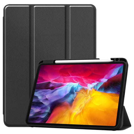 Pure Color Horizontal Flip TPU + PU Leather Case with Three-folding Holder & Sleep / Wake-up Function & Pen Slot, For iPad Pro 11 (2021)