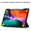 Horizontal Flip Honeycomb TPU + PU Leather Case with Three-folding Holder & Sleep / Wake-up Function & Pen Slot, For iPad Pro 12.9 2022 / 2021