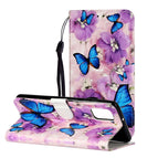 For Samsung Galaxy A52 5G / 4G / Purple Flower Butterfly