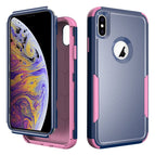 For iPhone XS / X / Royal Blue + Pink