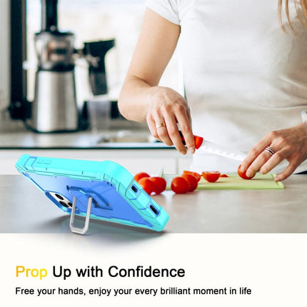 PC + Rubber 3-layers Shockproof Protective Case with Rotating Holder, For iPhone 12 Mini, For iPhone 12 / 12 Pro