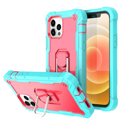 PC + Rubber 3-layers Shockproof Protective Case with Rotating Holder, For iPhone 12 Pro Max