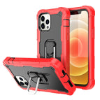 For iPhone 12 Pro Max / Red + Black