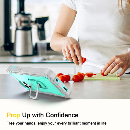 PC + Rubber 3-layers Shockproof Protective Case with Rotating Holder, For iPhone 12 Pro Max