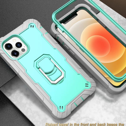 PC + Rubber 3-layers Shockproof Protective Case with Rotating Holder, For iPhone 12 Pro Max