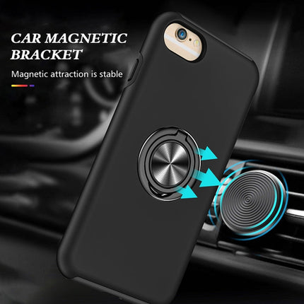 PC + TPU Shockproof Magnetic Protective Case with Invisible Ring Holder, For iPhone 6, For iPhone 6 Plus, For iPhone SE 2022 / SE 2020 / 8 / 7, For iPhone 8 Plus / 7 Plus