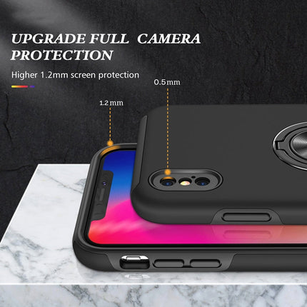 PC + TPU Shockproof Magnetic Protective Case with Invisible Ring Holder, For iPhone XS / X, For iPhone XR, For iPhone XS Max, For iPhone 11