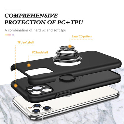 PC + TPU Shockproof Magnetic Protective Case with Invisible Ring Holder, For iPhone 11 Pro, For iPhone 11 Pro Max, For iPhone 12 mini, For iPhone 12