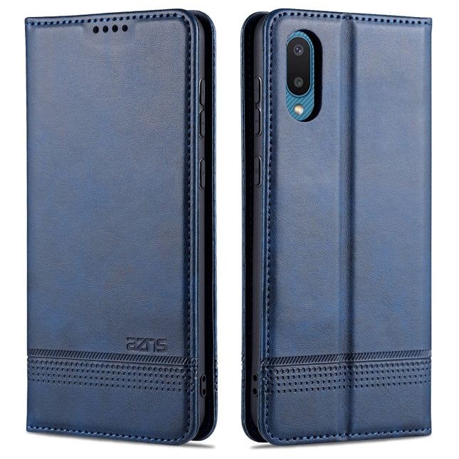 AZNS Magnetic Calf Texture Horizontal Flip Leather Case with Card Slots & Holder & Wallet, For Samsung Galaxy A02