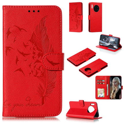 Feather Pattern Litchi Texture Horizontal Flip Leather Case with Holder & Wallet & Card Slots, For Huawei Mate 30, For Huawei Mate 30 Pro, For Huawei Mate 30 Lite / nova 5i Pro, For Xiaomi Redmi Note 8