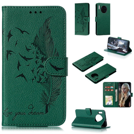 Feather Pattern Litchi Texture Horizontal Flip Leather Case with Holder & Wallet & Card Slots, For Huawei Mate 30, For Huawei Mate 30 Pro, For Huawei Mate 30 Lite / nova 5i Pro, For Xiaomi Redmi Note 8