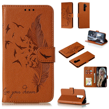 Feather Pattern Litchi Texture Horizontal Flip Leather Case with Holder & Wallet & Card Slots, For Xiaomi Redmi Note 8 Pro, For Galaxy A10s, For Galaxy A20s, For Galaxy M30s