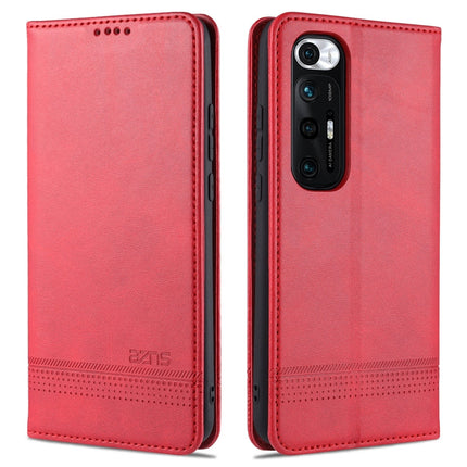 AZNS Magnetic Calf Texture Horizontal Flip Leather Case with Card Slots & Holder & Wallet, For Xiaomi Redmi Note 10 Pro, For Xiaomi Redmi Note 10 Pro Max, For Xiaomi Mi 10S, For vivo X60 Pro