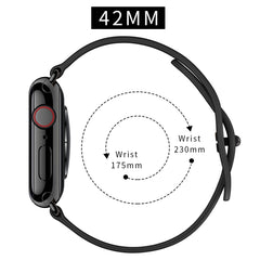 Double Hole Leather Watchband For Apple Watch Series 6 & SE &, 5 & 4 44mm / 3 & 2 & 1 42mm, 5 & 4 40mm / 3 & 2 & 1 38mm