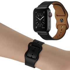 Double Hole Leather Watchband For Apple Watch Series 6 & SE &, 5 & 4 44mm / 3 & 2 & 1 42mm, 5 & 4 40mm / 3 & 2 & 1 38mm