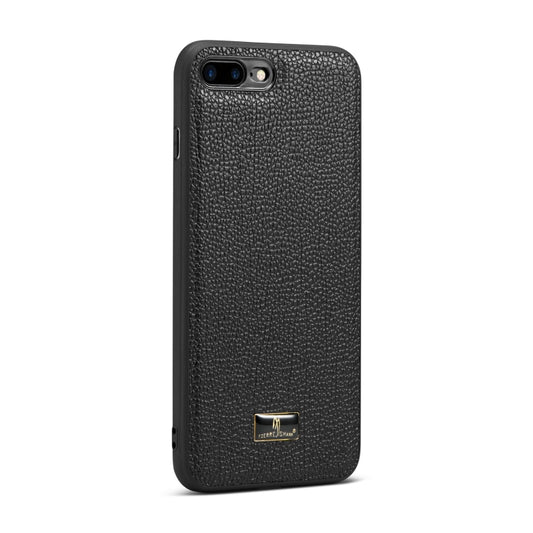 Fierre Shann Leather Texture Phone Back Cover Case, For iPhone SE 2022 / SE 2020 / 8 / 7, For iPhone 8 Plus / 7 Plus, For iPhone XS / X, For iPhone XR, For iPhone XS Max, For iPhone 11