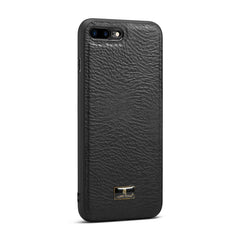 Fierre Shann Leather Texture Phone Back Cover Case, For iPhone SE 2022 / SE 2020 / 8 / 7, For iPhone 8 Plus / 7 Plus, For iPhone XS / X, For iPhone XR, For iPhone XS Max, For iPhone 11