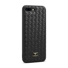 Fierre Shann Leather Texture Phone Back Cover Case, For iPhone SE 2022 / SE 2020 / 8 / 7, For iPhone 8 Plus / 7 Plus, For iPhone XS / X, For iPhone XR, For iPhone XS Max, For iPhone 11