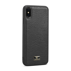 Fierre Shann Leather Texture Phone Back Cover Case, For iPhone SE 2022 / SE 2020 / 8 / 7, For iPhone 8 Plus / 7 Plus, For iPhone XS / X, For iPhone XR, For iPhone XS Max, For iPhone 11