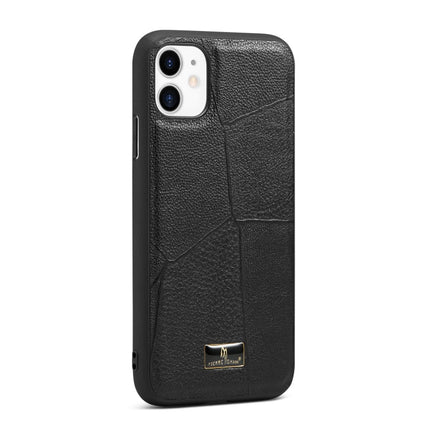 Fierre Shann Leather Texture Phone Back Cover Case, For iPhone SE 2022 / SE 2020 / 8 / 7, For iPhone 8 Plus / 7 Plus, For iPhone XS / X, For iPhone XR, For iPhone XS Max, For iPhone 11
