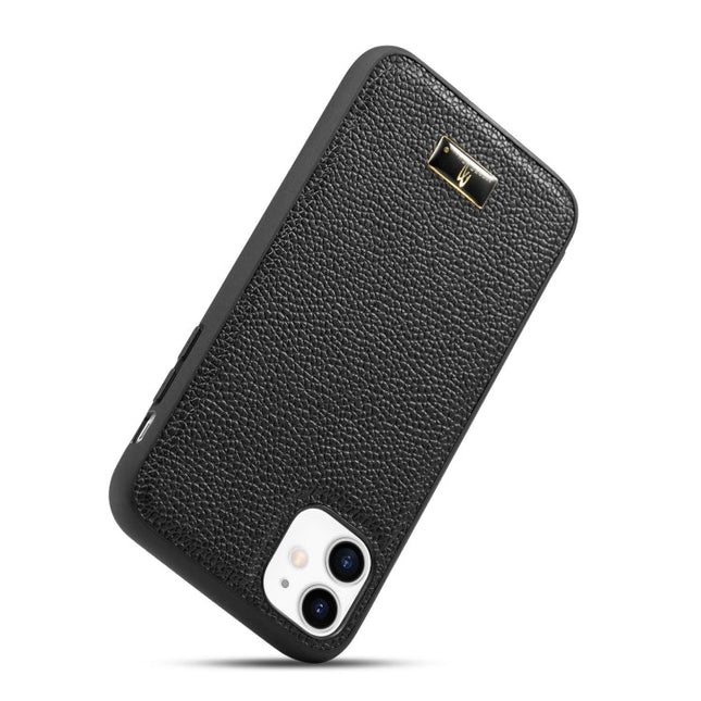 Fierre Shann Leather Texture Phone Back Cover Case, For iPhone 11 Pro, For iPhone 11 Pro Max, For iPhone 12 mini, For iPhone 12 / 12 Pro, For iPhone 12 Pro Max