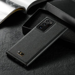 Fierre Shann Leather Texture Phone Back Cover Case, For Samsung Galaxy Note20 Ultra, For Samsung Galaxy S21 5G, For Samsung Galaxy S21+ 5G, For Samsung Galaxy S21 Ultra 5G, For Xiaomi Mi 11 Pro, For OPPO Find X3